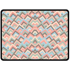 Trendy Chic Modern Chevron Pattern Double Sided Fleece Blanket (large)  by GardenOfOphir