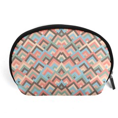 Trendy Chic Modern Chevron Pattern Accessory Pouches (large)  by GardenOfOphir