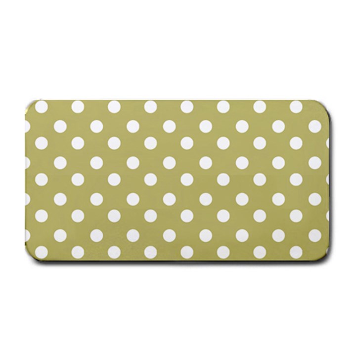 Lime Green Polka Dots Medium Bar Mats