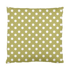 Lime Green Polka Dots Standard Cushion Case (one Side)  by GardenOfOphir