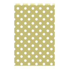 Lime Green Polka Dots Shower Curtain 48  X 72  (small)  by GardenOfOphir