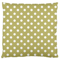 Lime Green Polka Dots Standard Flano Cushion Cases (one Side)  by GardenOfOphir