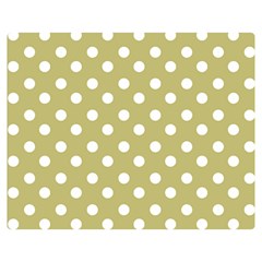 Lime Green Polka Dots Double Sided Flano Blanket (medium)  by GardenOfOphir