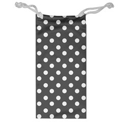 Gray Polka Dots Jewelry Bags by GardenOfOphir