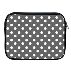 Gray Polka Dots Apple Ipad 2/3/4 Zipper Cases by GardenOfOphir