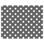 Gray Polka Dots Double Sided Flano Blanket (Medium)  60 x50  Blanket Front