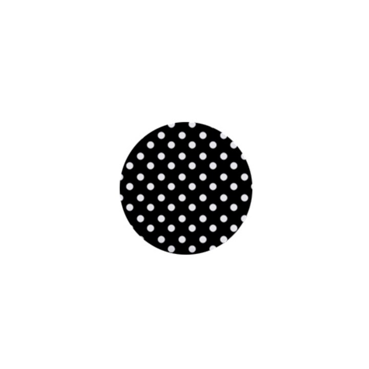 Black And White Polka Dots 1  Mini Buttons