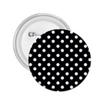 Black And White Polka Dots 2.25  Buttons Front