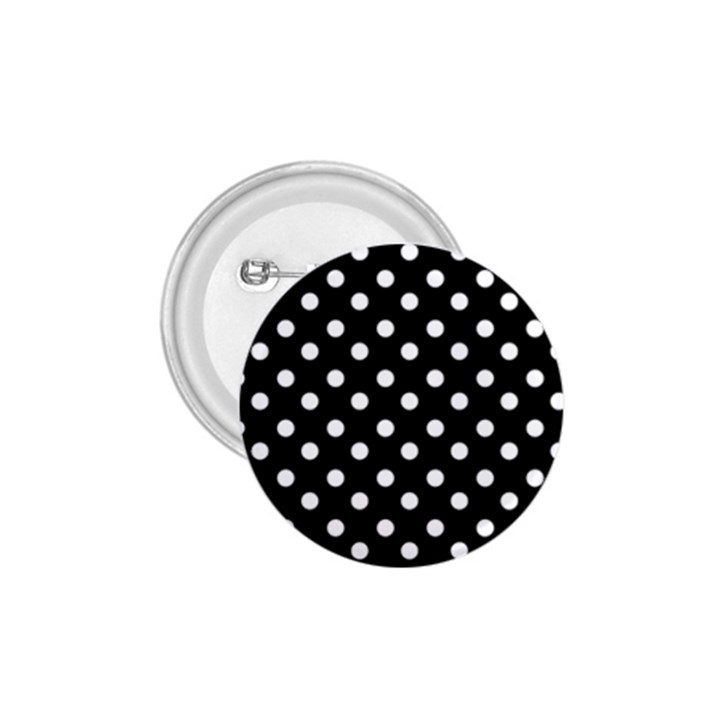 Black And White Polka Dots 1.75  Buttons