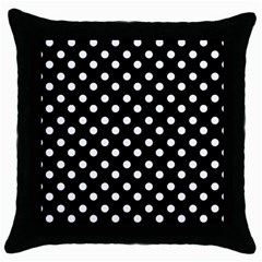 Black And White Polka Dots Throw Pillow Cases (black) by GardenOfOphir