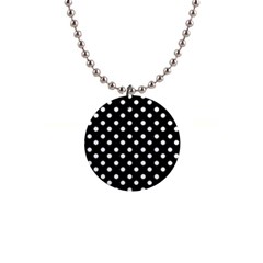 Black And White Polka Dots Button Necklaces by GardenOfOphir