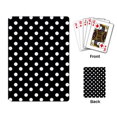 Black And White Polka Dots Playing Card by GardenOfOphir