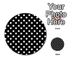 Black And White Polka Dots Multi-purpose Cards (round)  by GardenOfOphir