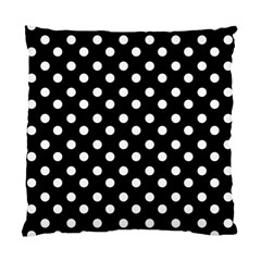 Black And White Polka Dots Standard Cushion Cases (two Sides)  by GardenOfOphir