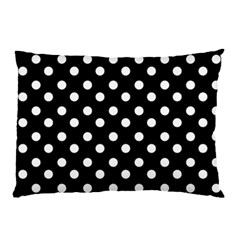 Black And White Polka Dots Pillow Cases by GardenOfOphir