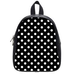 Black And White Polka Dots School Bags (small)  by GardenOfOphir