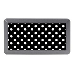 Black And White Polka Dots Memory Card Reader (mini) by GardenOfOphir