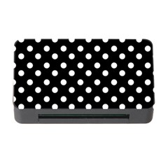 Black And White Polka Dots Memory Card Reader With Cf by GardenOfOphir