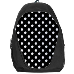 Black And White Polka Dots Backpack Bag by GardenOfOphir