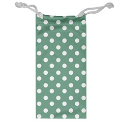 Mint Green Polka Dots Jewelry Bags by GardenOfOphir