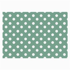 Mint Green Polka Dots Large Glasses Cloth (2-side) by GardenOfOphir