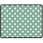 Mint Green Polka Dots Fleece Blanket (Medium)  60 x50  Blanket Front