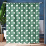 Mint Green Polka Dots Shower Curtain 60  x 72  (Medium)  60 x72  Curtain