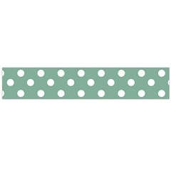 Mint Green Polka Dots Flano Scarf (large)  by GardenOfOphir