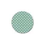 Mint Green Polka Dots Golf Ball Marker Front