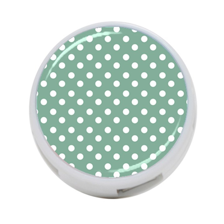 Mint Green Polka Dots 4-Port USB Hub (Two Sides) 