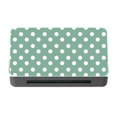 Mint Green Polka Dots Memory Card Reader With Cf by GardenOfOphir