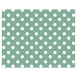 Mint Green Polka Dots Double Sided Flano Blanket (Medium)  60 x50  Blanket Front