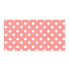 Coral And White Polka Dots Satin Wrap by GardenOfOphir