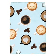 Cute Coffee Pattern On Light Blue Background Flap Covers (l)  by LovelyDesigns4U