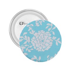 Aqua Blue Floral Pattern 2 25  Buttons by LovelyDesigns4U