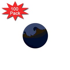 Ocean Waves 1  Mini Buttons (100 pack) 