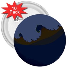 Ocean Waves 3  Buttons (10 pack) 