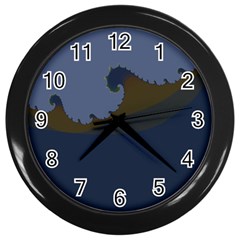 Ocean Waves Wall Clocks (Black)