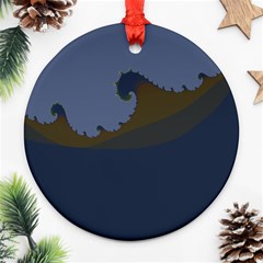 Ocean Waves Round Ornament (Two Sides) 