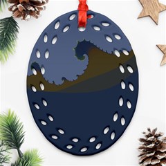 Ocean Waves Ornament (Oval Filigree) 