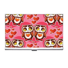 Cute Owls In Love Business Card Holders by LovelyDesigns4U