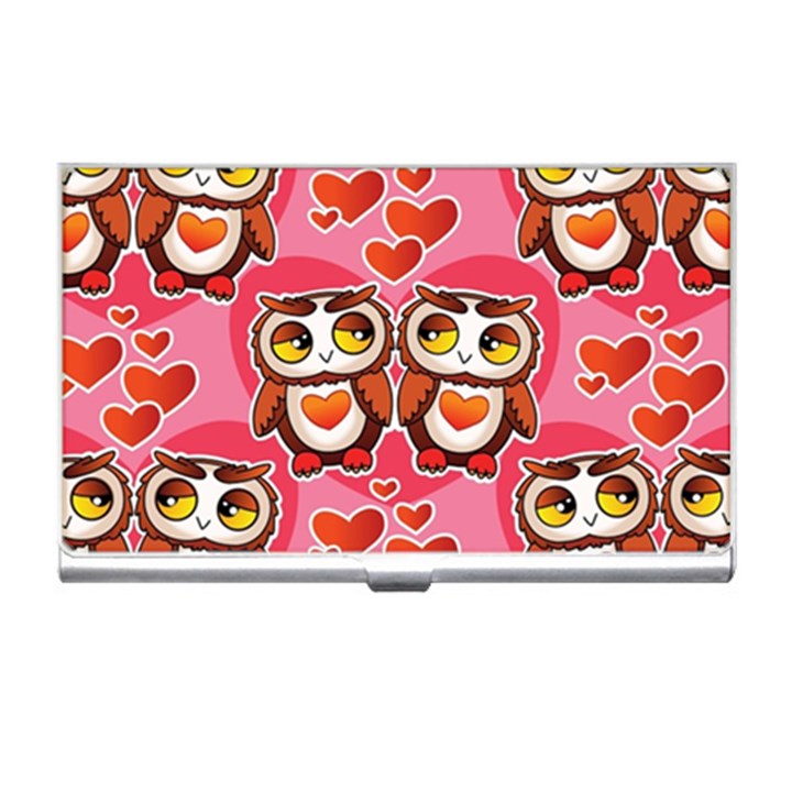 Cute Owls in Love Business Card Holders