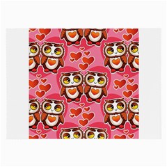 Cute Owls In Love Large Glasses Cloth by LovelyDesigns4U