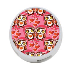 Cute Owls In Love 4-port Usb Hub (two Sides)  by LovelyDesigns4U