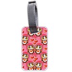 Cute Owls in Love Luggage Tags (Two Sides) Front