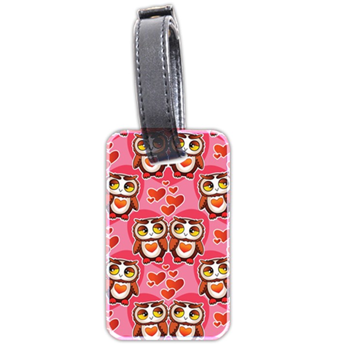 Cute Owls in Love Luggage Tags (Two Sides)