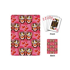 Cute Owls In Love Playing Cards (mini) 