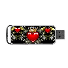 King Of Hearts Portable Usb Flash (two Sides) by LovelyDesigns4U