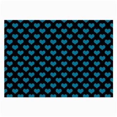 Blue Hearts Valentine s Day Pattern Large Glasses Cloth by LovelyDesigns4U