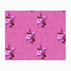 Pink Floral Pattern Small Glasses Cloth by LovelyDesigns4U